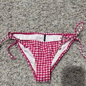 Pink and White Gingham Bikini Bottom